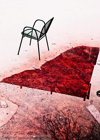A conversation with myself CONTACT v1 50 x 70 Red