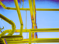 Intersection 2750 blue yellow neon 1