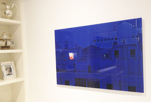 Blue Night Spanish Heart installation 2